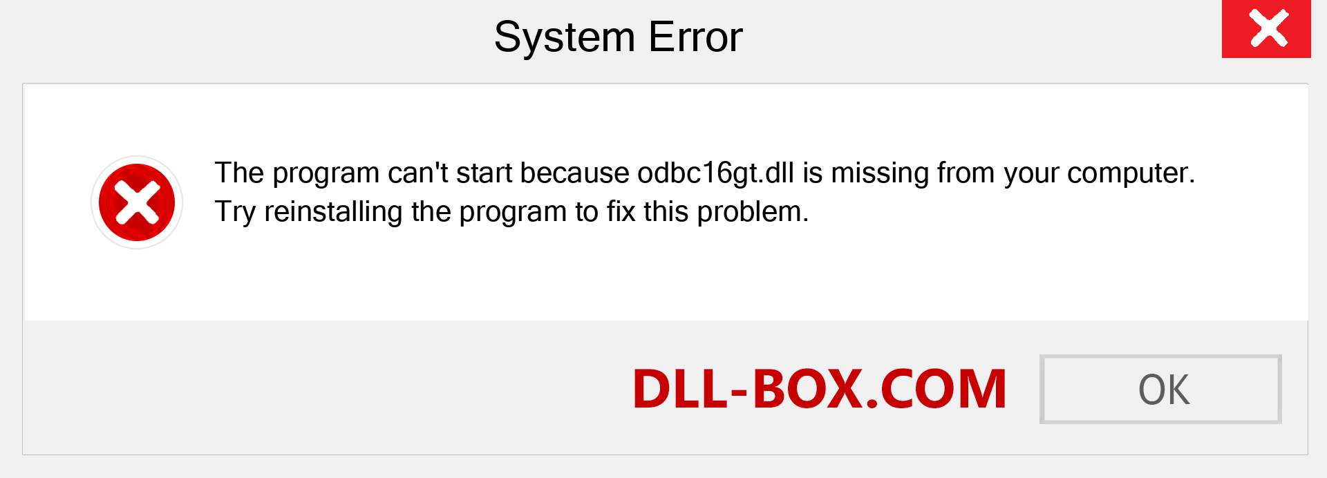  odbc16gt.dll file is missing?. Download for Windows 7, 8, 10 - Fix  odbc16gt dll Missing Error on Windows, photos, images